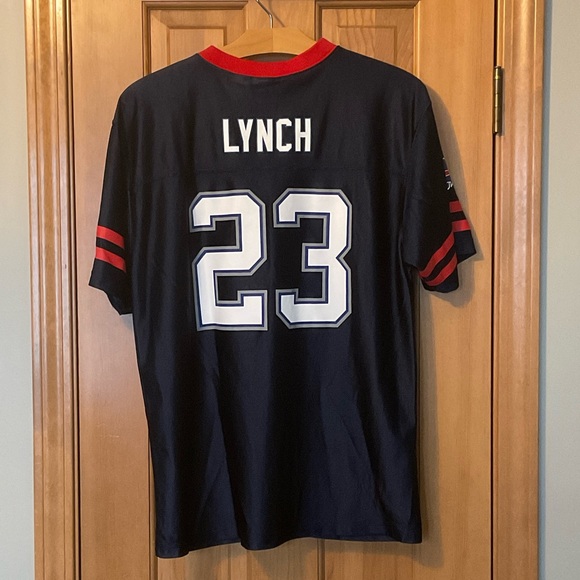 NFL Buffalo Bills Navy and Red V-Neck Jersey - Lynch #23 - Picture 4 of 4